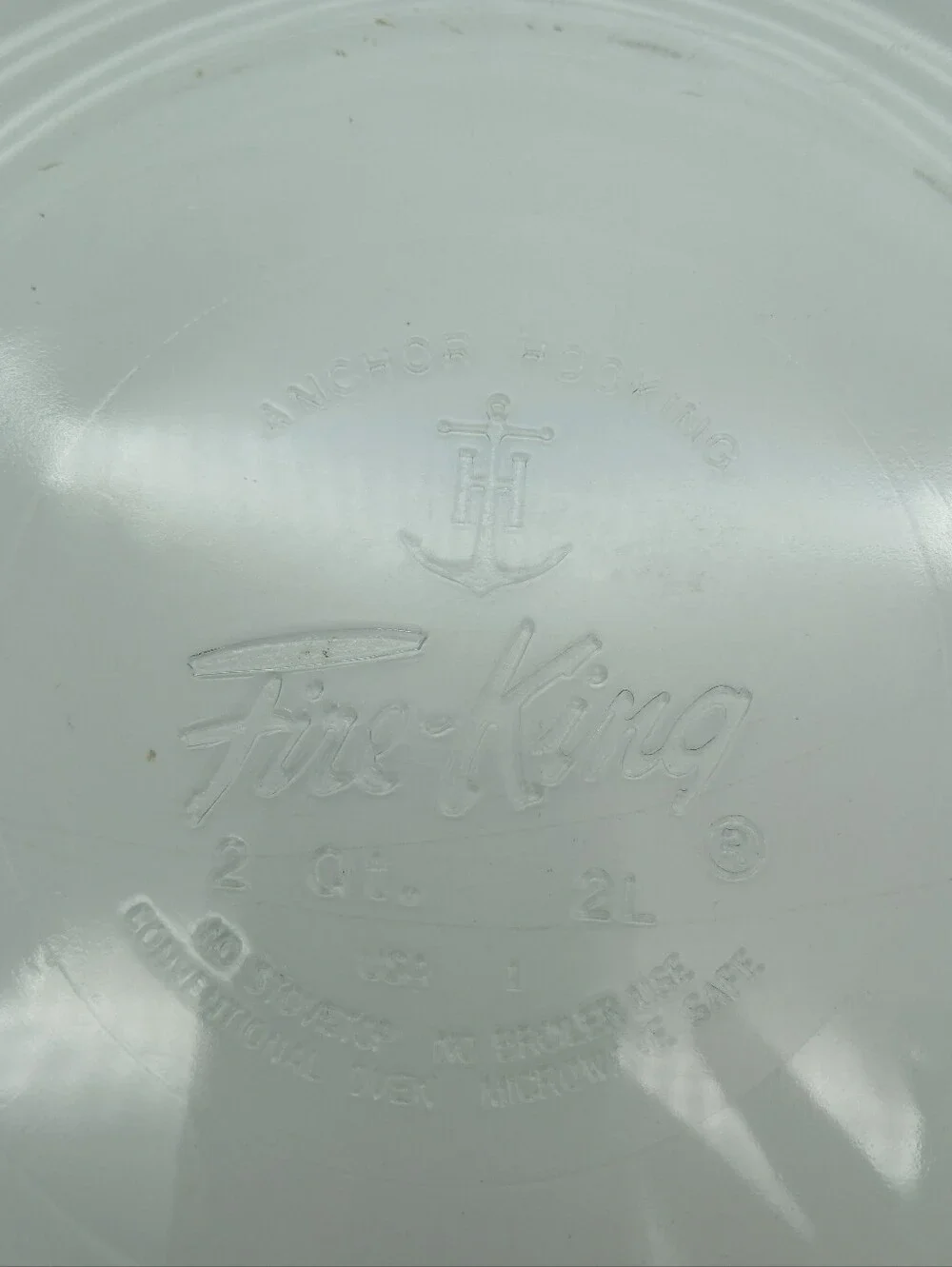 Anchor Hocking Fire-King Casserole Baking Dish with Lid, Glass, 2-Quart